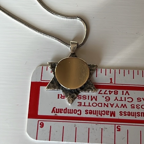 Sterling Silver Star Of David Unisex Pendant Necklace 925 - Picture 7 of 10